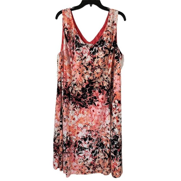 dressbarn Dresses & Skirts - Dressbarn Women's Pink & Black Floral Dress